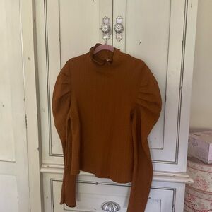 Free People long sleeve top with sleeve interest